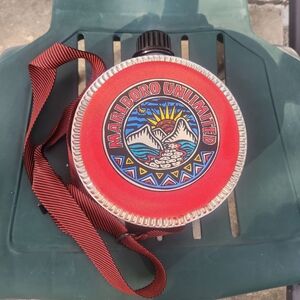 Vintage Marlboro Unlimited Red Canteen with Strap 1990s